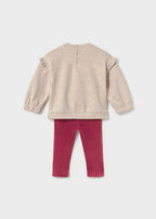 Mayoral compleu fete 2 piese set hanorac si colanti catifea 12-48 luni Framboise