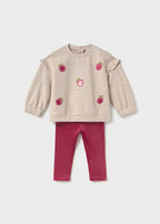 Mayoral compleu fete 2 piese set hanorac si colanti catifea 12-48 luni Framboise