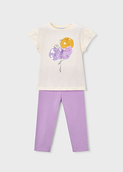 Mayoral compleu fete 2 piese cu colanti 5-10 ani Lilac Imagine principală a produsului