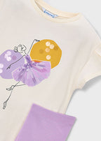 Mayoral compleu fete 2 piese cu colanti 5-10 ani Lilac