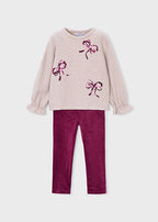 Mayoral compleu fete 2 piese cu colanti 5-10 ani Framboise cu findite