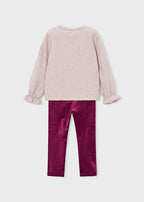 Mayoral compleu fete 2 piese cu colanti 5-10 ani Framboise cu findite