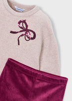 Mayoral compleu fete 2 piese cu colanti 5-10 ani Framboise cu findite