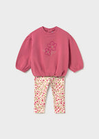 Mayoral compleu fete 2 piese cu leggings 12-48 luni Dulce cu floricele