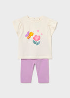 Mayoral compleu fete 2 piese de vara cu imprimeu 12-48 luni Lilac