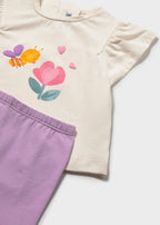 Mayoral compleu fete 2 piese de vara cu imprimeu 12-48 luni Lilac