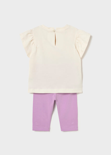 Mayoral compleu fete 2 piese de vara cu imprimeu 12-48 luni Lilac