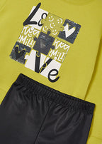 Mayoral compleu fete 2 piese LOVE 4-9 ani Citronela