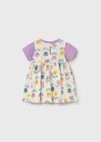 Mayoral compleu fete 2 piese rochita si tricou 12-48 luni Lilac