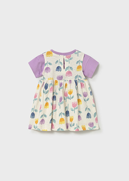 Mayoral compleu fete 2 piese rochita si tricou 12-48 luni Lilac