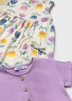 Mayoral compleu fete 2 piese rochita si tricou 12-48 luni Lilac