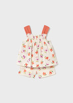 Mayoral compleu  fete 2 piese short si tricou 12-48 luni Portocaliu morcov