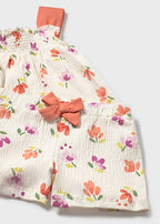 Mayoral compleu  fete 2 piese short si tricou 12-48 luni Portocaliu morcov
