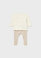 Mayoral compleu fete 2 piese tricot 0-18 luni Mix bej