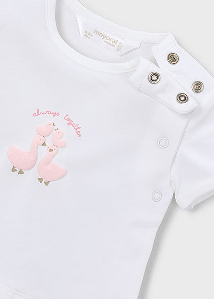 Mayoral compleu fete 3 piese de tip trening 0-18 luni Roz baby cu gaste