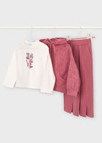 Mayoral compleu fete 3 piese tip trening 5-10 ani Rosaceo