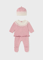 Mayoral compleu fete 3 piese tricot bumbac BCI 0-18 luni Quartza vigore