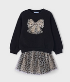 Mayoral compleu fete 2 piese bluza si fusta 6-10 ani Negru