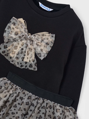 Mayoral compleu fete 2 piese bluza si fusta 6-10 ani Negru