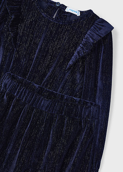 Mayoral compleu fete catifea 4-9 ani Navy blue Imagine secundară a produsului