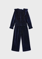 Mayoral compleu fete catifea 4-9 ani Navy blue