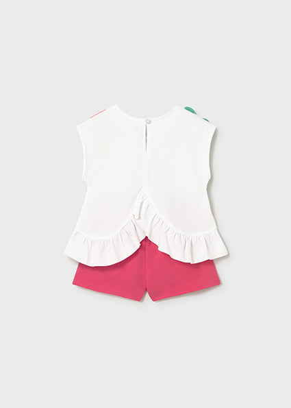 Mayoral compleu fete de vara 2 piese cu imprimeu fructe 12-48 luni Hibisco