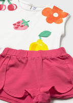 Mayoral compleu fete de vara 2 piese cu imprimeu fructe 12-48 luni Hibisco