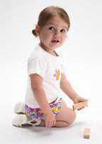 Mayoral compleu fete de vara 3 piese cu imprimeu floral 12-48 luni Lilac