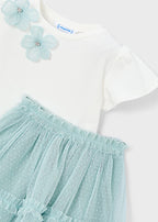 Mayoral compleu fete vara 2 piese cu fusta tul 5-10 ani Lago