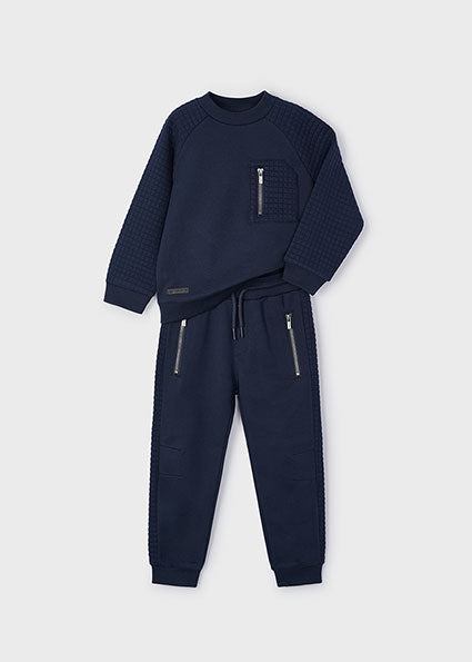 Mayoral compleu trening baieti 2 piese cu fermoare 4-9 ani Navy Blue Imagine principală a produsului