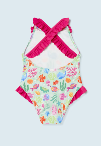 Mayoral costum de baie 6-36 luni Rosu cu ocean Imagine secundară a produsului