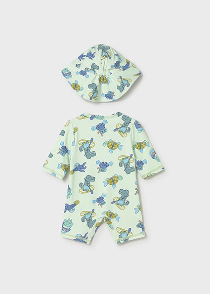 Mayoral costum de baie baieti cu protectie UV si palarie 0-18 luni Mar Imagine secundară a produsului