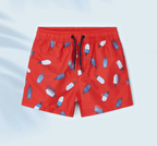 Mayoral costum de baie baieti tip bermude 2-9 ani, Rosu cu inghetata