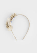 Mayoral diadema ceremonie cu floare si funda 12m+ Off-white