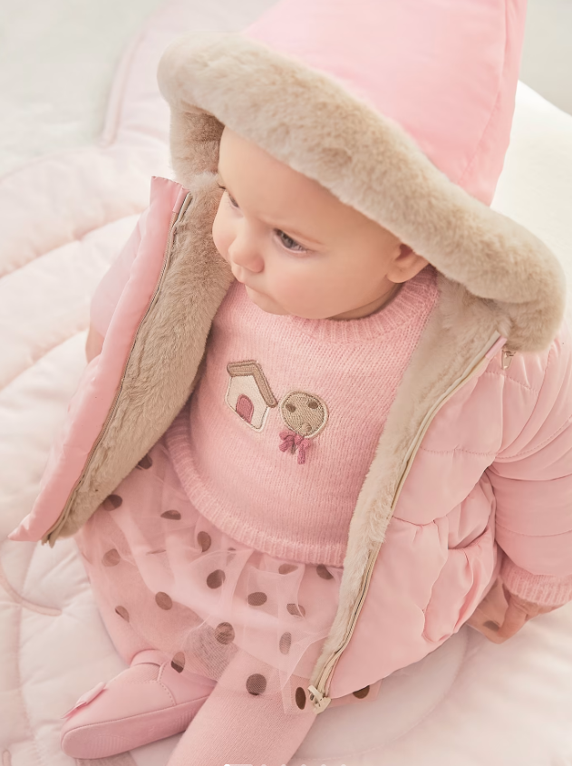  Roz baby cu buline