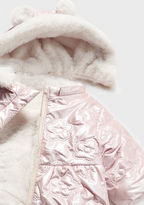 Mayoral geaca fete reversibila cu blanita 0-18 luni Roz baby