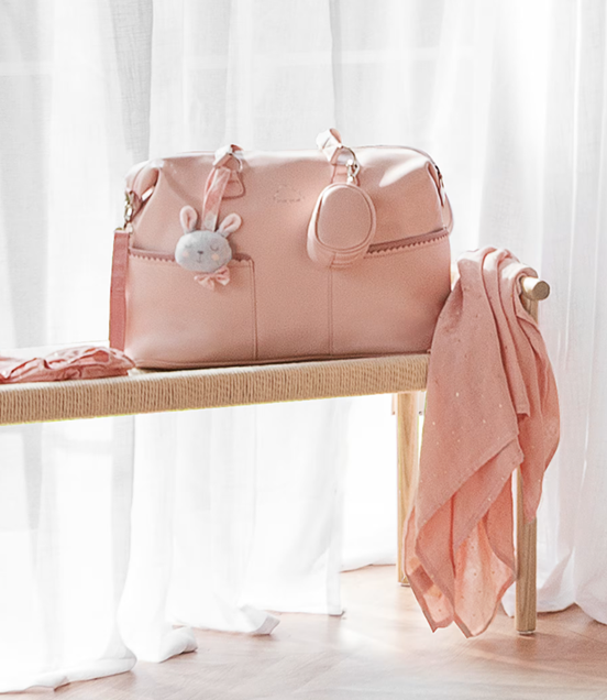 Mayoral geanta mamici onduleuri cu suport suzeta 0m+ Light pink