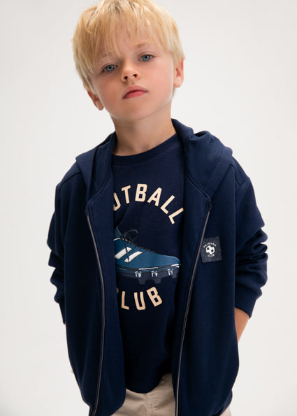 Mayoral hanorac baieti cu gluga si fermoar 5-10 ani Navy blue Imagine secundară a produsului