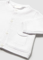 Mayoral jacheta baieti tip cardigan 0-18 luni Alb