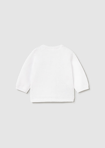 Mayoral jacheta baieti tip cardigan 0-18 luni Alb
