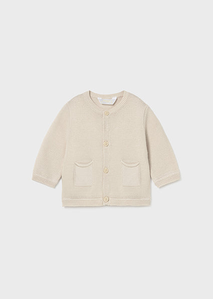 Mayoral jacheta baieti tip cardigan 0-18 luni Taupe