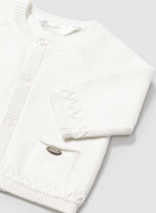Mayoral jacheta tip cardigan baieti 0-18 luni Off-white