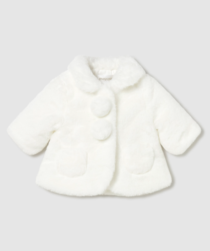 Mayoral palton fete blanita pufoasa 0-18 luni Off-white