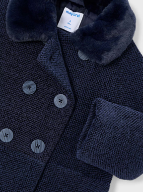 Mayoral palton fete cu guler blanita 5-10 ani Navy blue