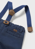 Mayoral pantalon baieti cu bretele 0-18 luni Blueberry