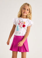 Mayoral pantalon fete scurt  5-10 ani Magenta