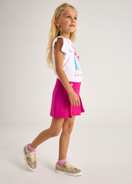 Mayoral pantalon fete scurt  5-10 ani Magenta
