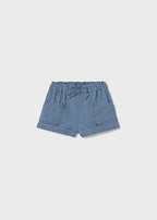 Mayoral pantalonas scurt fetite cu fundita 12-48 luni Denim deschis