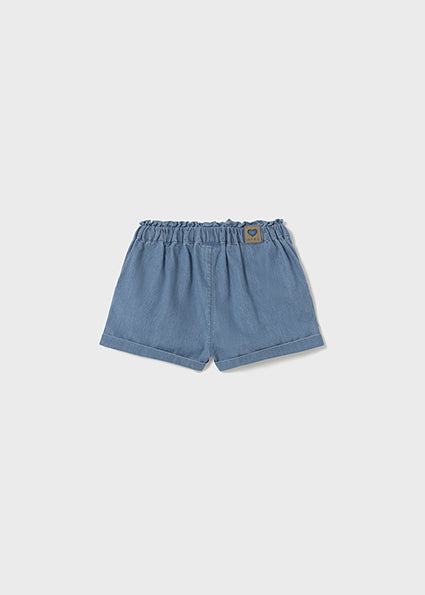 Mayoral pantalonas scurt fetite cu fundita 12-48 luni Denim deschis