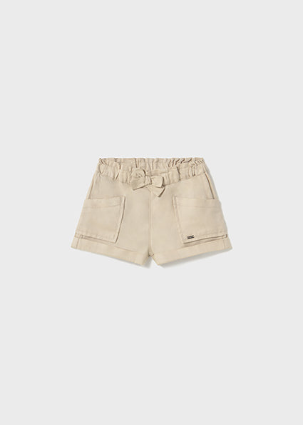Mayoral pantalonas scurt fetite cu fundita 12-48 luni Sand Imagine principală a produsului
